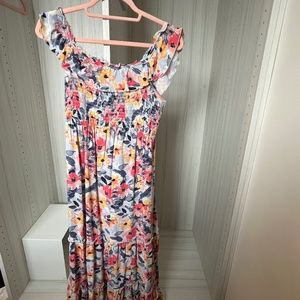 Ingrid and Isabel Floral Maternity Maxi Dress